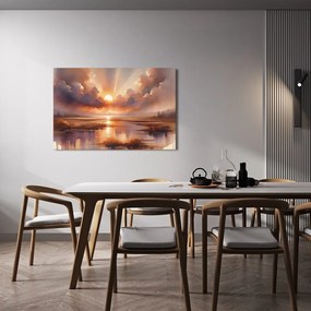 Quadro su tela – Tramonto sul paesaggio
