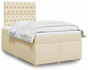 Giroletto A Molle Con Materasso Crema 120x200 Cm İn Tessuto /