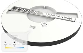 Plafoniera LED EVORA 24W 230V 3000/4000/6000K Ø 30 cm nera