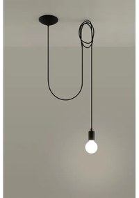 Sollux SL.0369 - Lampadario a sospensione con filo EDISON 1 1xE27/60W/230V ragno nero
