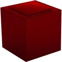 Pouf da Giardino 50x50 cm con Cuscino in Resina Arkema Iris Comfort Ruby