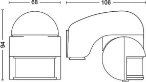 Philips 1747687PN - Sensore movimento esterno VIRGINIA IP44 grigio