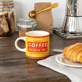 Tazza rossa/color crema in ceramica 350 ml Barista – Rex London