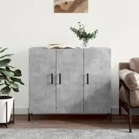 Credenza Grigio Cemento 90x34x80 cm in Legno Multistratocod mxl 127946