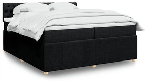 Giroletto A Molle Con Materasso Nero 200x200 Cm İn Tessuto /