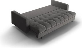 Divano grigio scuro allungabile/con contenitore con rivestimento in bouclé 222 cm Bali – Cosmopolitan Design