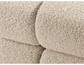 Divano componibile beige con rivestimento in bouclé 288 cm Bellis – Micadoni