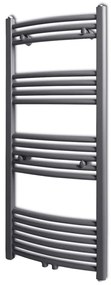 Radiatore Centrale Portasciugamano Curvo Grigio 500 X 1160 Mm /