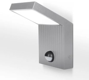 Brilagi - Lampada da parete a LED per esterni con sensore RIANO LED/8W/230V argento