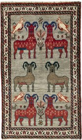 Gabbeh Tappeto 100 x 170 Nero (Iran) Annodato A Mano