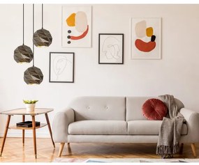 ITALUX PND-2424-3S-GR+GD - Lampadario a sospensione con filo PALERMO 3xE27/40W/230V