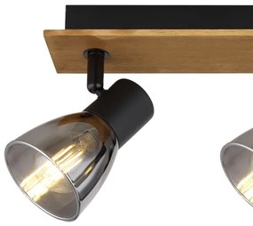 Globo 54307-3W - Luce Spot CLAUDE 3xE14/40W/230V nero/legno