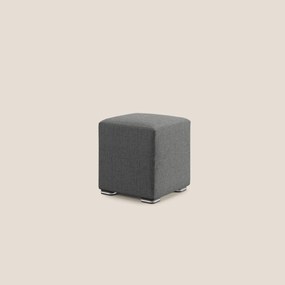Cube pouf in tessuto morbido impermeabile T03 grigio