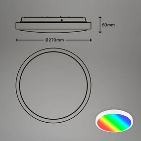 Brilo - Plafoniera LED RGBW dimmerabile 20W, 230V, 2200-6500K, Ø 27 cm