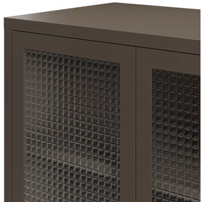 Vetrina grigia in metallo 70x100x40 cm Layna – Marckeric