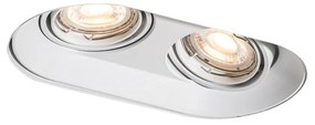 Faretto da incasso rotondo bianco GU10 50mm 2 luci - Hubs
