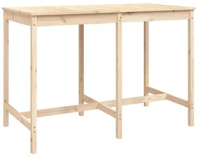 Tavolo da giardino 159,5x82,5x110 cm in legno massello di pino