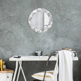 Specchio rotondo stampato Pattern floreale fi 50 cm