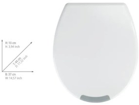 WENKO 25005100-Sedile WC SECURA 37x44 cm bianco/grigio