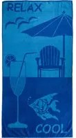 Telo mare 90x165 cm relax cool blu
