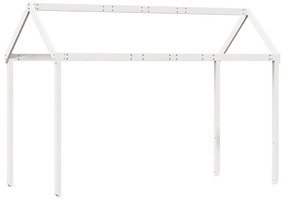 Tetto letto bambini bianco 217x85,5x154 cm legno massello pino