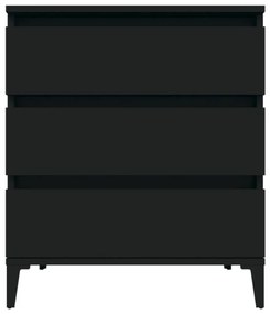 Credenza nero 60x35x70 cm in legno multistrato