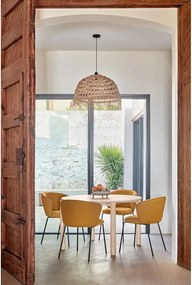 Set di sedie da pranzo color senape in imbottito 2 pz Add – Teulat