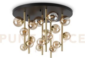 Perlage lampadario da soffitto 18 luci attacco g9 ambra lampadine i...