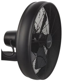 Lucci air 213124 - Ventilatore da parete BREEZE 55W/230V nero + tc