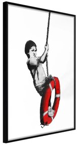 Poster  Banksy: Swinger  Cornice Quadri Cornice nera, Larghezza x Altezza Home decor 30x45