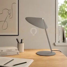 Lampada da tavolo gong work 1 luce attacco g9 grigio