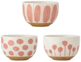 Ciotoline in set color salmone e color crema in gres 3 pz 500 ml Linora – Bloomingville