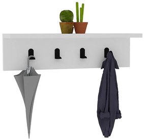 Appendiabiti da parete AYLA 14,5x60 cm bianco