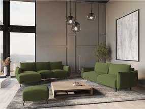 Divano angolare verde (con penisola a sinistra) Malie – Makamii