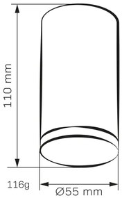 Luce Spot da bagno TURYN 1xGU10/10W/230V IP44 bianco