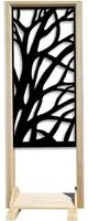 ALBERI - Separ - Paravento modulabile - 70x190cm - in Legno e PVC Colore: nero