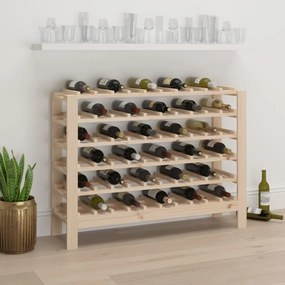 Portavini 109,5x30x82 Cm İn Legno Massello Di Pino /
