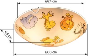 Globo 40607 - Plafoniera per bambini KIDDY 2xE27ILLU/60W/230V