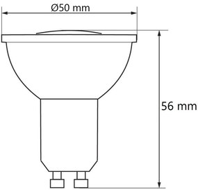 Lampada LED GU10 10W 100lm/W - Angolo 120° Colore Bianco Naturale 4.000K