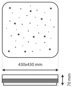Plafoniera LED dimmerabile MANA LED/36W/230V 2700-6500K + telecomando