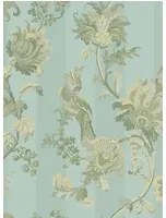 Streifentapete Zerzura von Cole & Son - Duck Egg & Olive