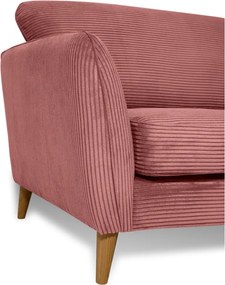 Divano in velluto a coste rosa 170 cm Paris - Scandic