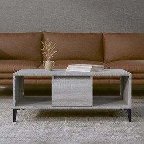 Tavolino Salotto Grigio Sonoma 90x50x36,5 Cm Legno Multistrato /