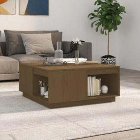 Tavolino Da Salotto Ambra 80x81x36,5 Cm Legno Massello Di Pino /