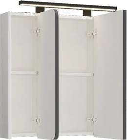 Composizione bagno sospesa 85 cm colore nero grafite matt | LAC-ARES-85 - KAMALU