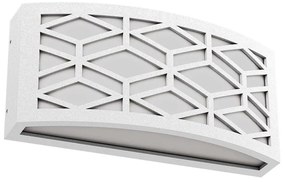 Applique Slim per Esterni con Griglia decorativa IP65 - E27 Bianca