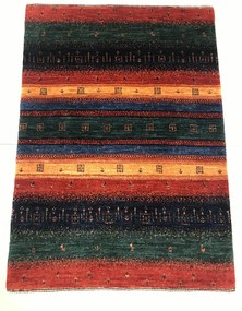 Loribaft Tappeto 80 x 120 Rosso (Iran) Annodato A Mano