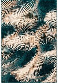 Tappeto in lana color petrolio 133x180 cm Areca - Agnella