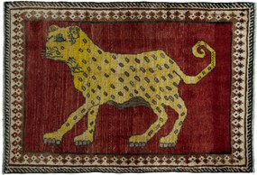 Gabbeh Tappeto 120x90 Rosso (Iran) Annodato A Mano