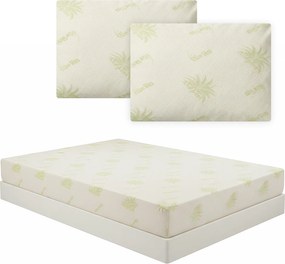 Kit matrimoniale coprimaterasso e 2 federe Aloe